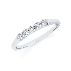 1/4 Ctw. 5 Stone Prong Set Diamond Anniversary Band