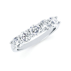 1 1/2 Ctw. 5 Stone Prong Set Diamond Anniversary Band