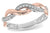 14KT Rose & White Gold Diamond Interwoven Band