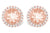14K Rose Gold Morganite Diamond Halo Stud Earrings