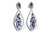 14K White Gold Topaz Teardrop Earrings