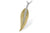 14KT Two Tone Diamond Feather Necklace