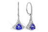 14KT White Gold Trillian Tanzanite & Diamond Earrings