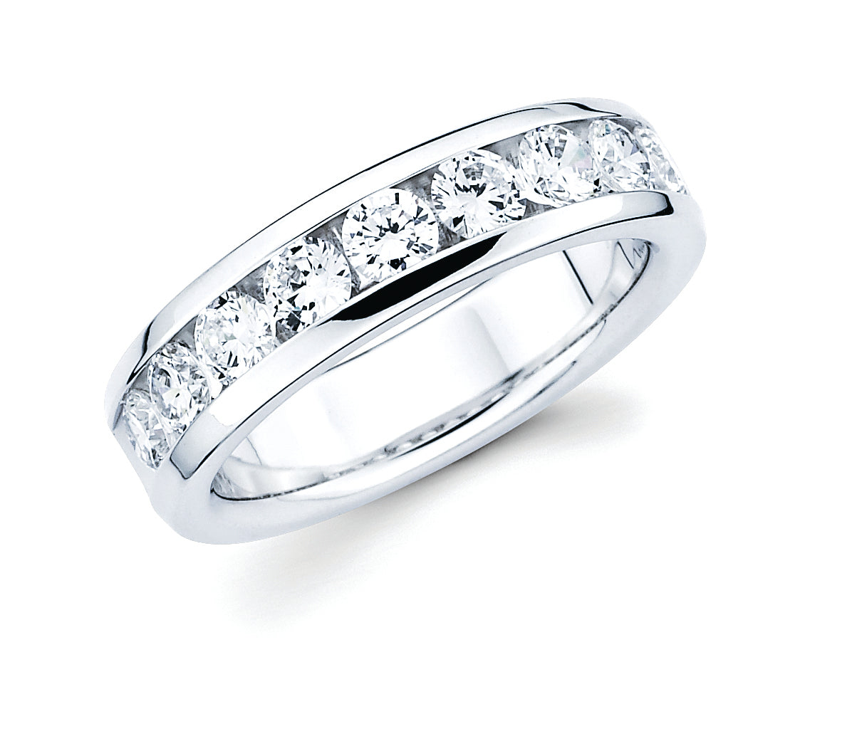 1.25 Ctw. Channel Set 10 Stone Diamond Anniversary Band in 14K Gold