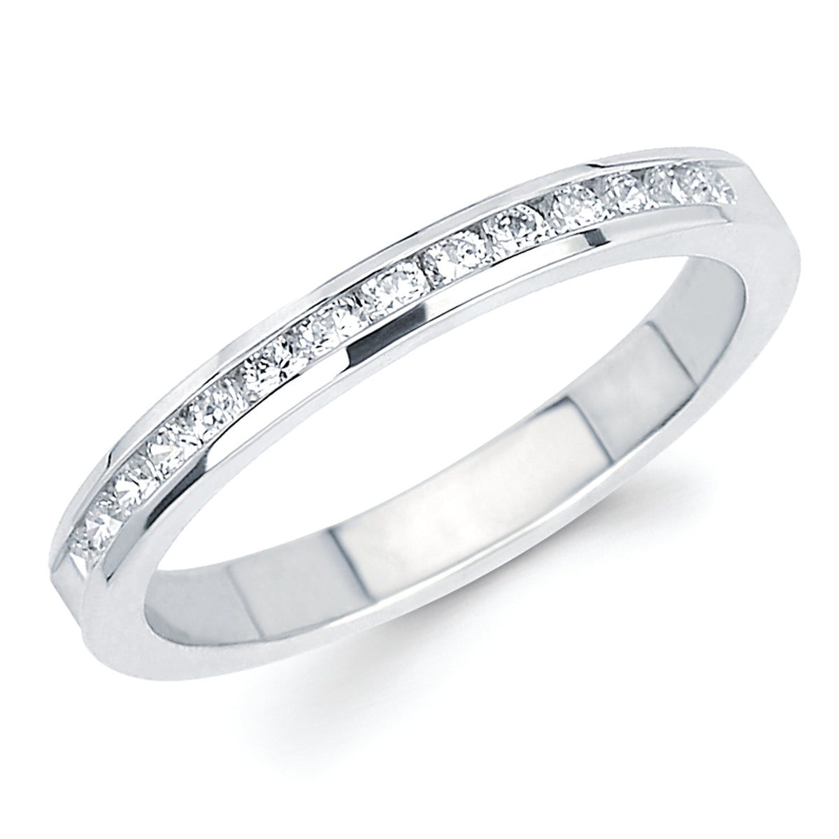 1/3 Ctw. Channel Set 14 Stone Diamond Anniversary Band in 14K Gold