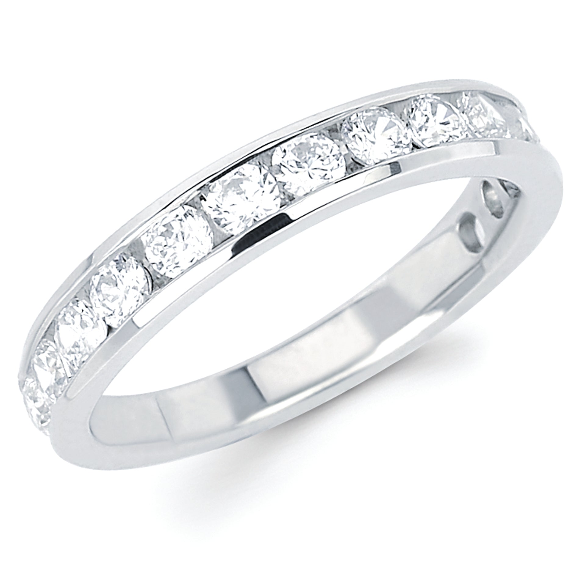1 Ctw. Channel Set 14 Stone Diamond Anniversary Band in 14K Gold