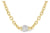 14K Yellow Gold Thick Cable Chain Necklace - Diamond Pave 1.27CTW