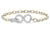 14K Two Tone Diamond Infinity Link Bracelet