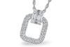 14KT .72CTW Diamond Negative Space Necklace