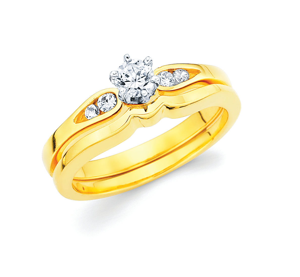 1/10 Ctw. Classic Bridal Ring Diamond Semi-Mount Yellow Gold