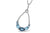 14KT Gold Blue Topaz Teardrop Necklace
