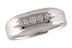 14KT Gold Men's Diamond Wedding Ring .17CTW