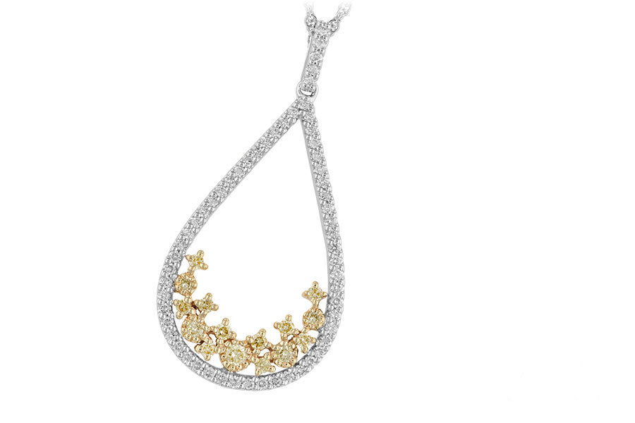 14KT Yellow & White Diamond Necklace