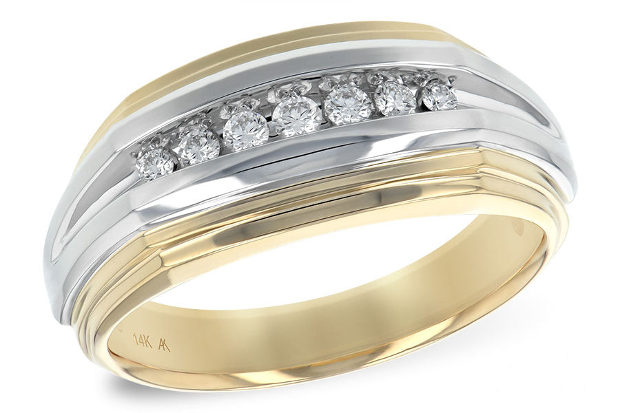 14K Two-Tone Men's Diamond Ring