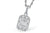 White Gold Baguette & Round Diamond Necklace