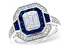 Art Deco Sapphire & Diamond Ring