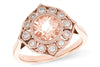 Vintage Inspired 14K Rose Gold Morganite Ring