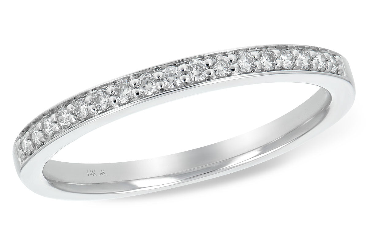 14KT Gold Ladies Straight Diamond Prong Set Band