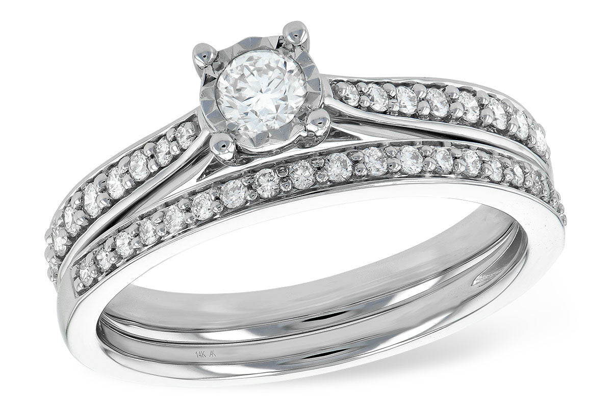 14KT Gold Two-Piece Wedding Set .47CTW