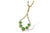 14K Yellow Gold Tsavorite Garnet Necklace with diamonds