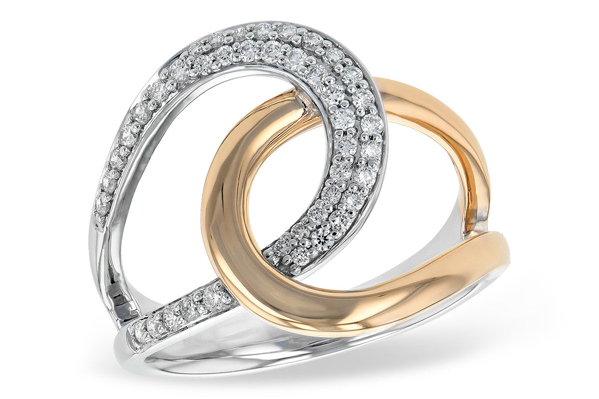 14K Two Twone Diamond Pave Fashion Ring