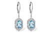 White Gold Aquamarine & Diamond Earrings 2.24CTW
