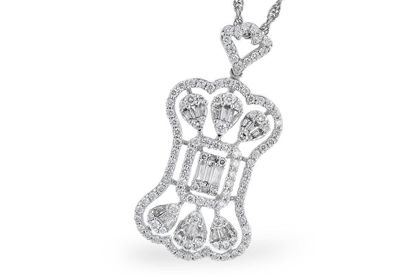 14KT Gold Necklace with Diamonds - Vintage Inspired