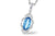 14K White Gold Marquise Topaz Necklace