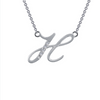 SS Sim Dia Initial H Necklace.