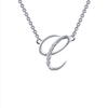SS Sim Dia Initial C Necklace.