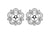 14KT White Milgrain & Diamond Earring Jackets