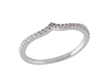 14KT Gold Ladies Diamond Pointed Wedding Ring