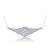 14K White Gold Art Deco Inspired Diamond Necklace
