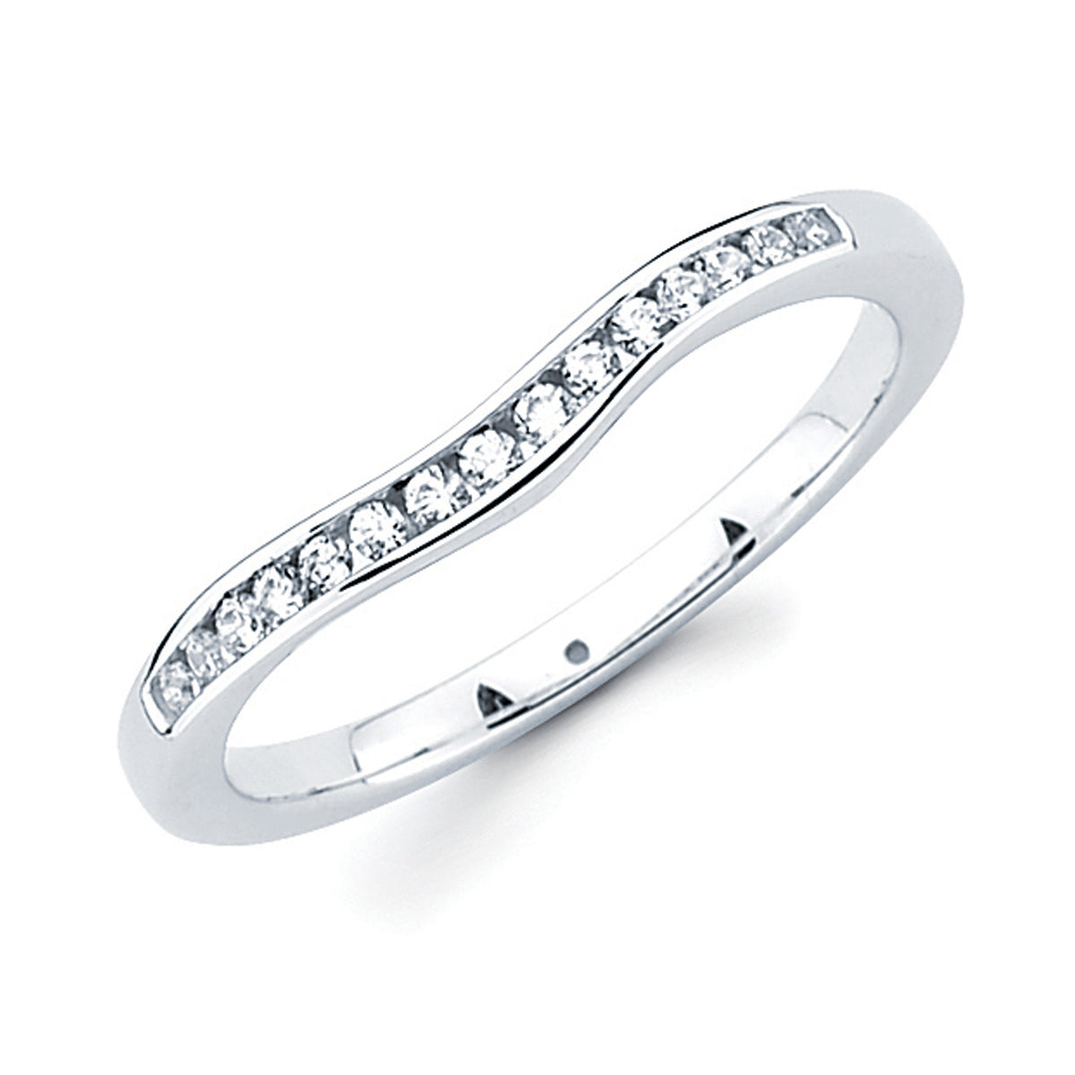 1/6 Ctw. Channel Set Contour Diamond Ring in 14K Gold