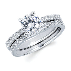 Classic Bridal: 1/4 Ctw. Diamond Semi Mount available with 1 CT Center in 14K Gold