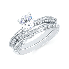 Modern Bridal: 1/4 Ctw. Diamond Semi Mount with a 3/4 Ct