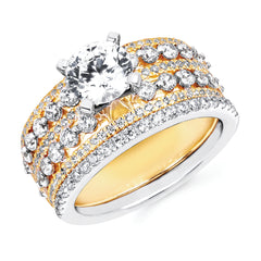 14K Gold Classic Bridal Engagement Diamond Semi-Mount Ring