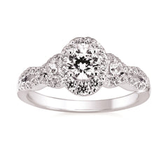 14K White Gold Diamond Engagement Ring .33CTW (Semi-Mount)