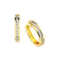 14K Y I I1 .48CTW Dia Huggies.