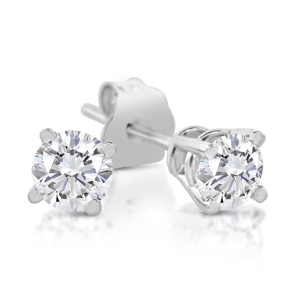 14K W IJK SI 1/5CTW Dia Martini Stud Earrings.
