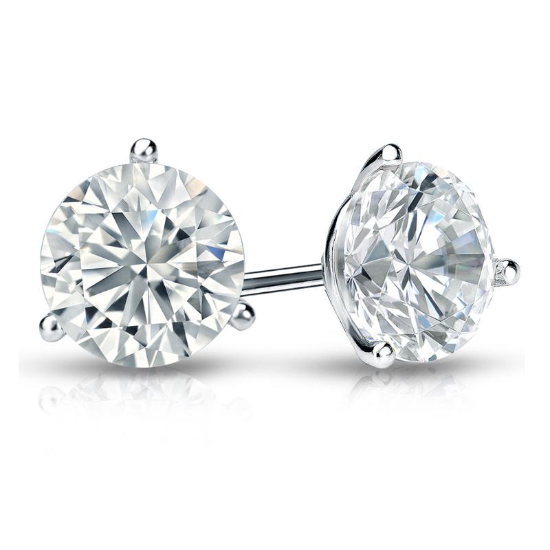 14K W K-L SI 3/8CTW Dia Martini Stud EarringsECL3040-W.