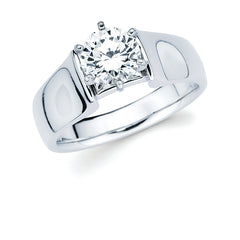 Classic Bridal: Diamond Ring shown with 1 Ct. Round Center Stone in 14K Gold