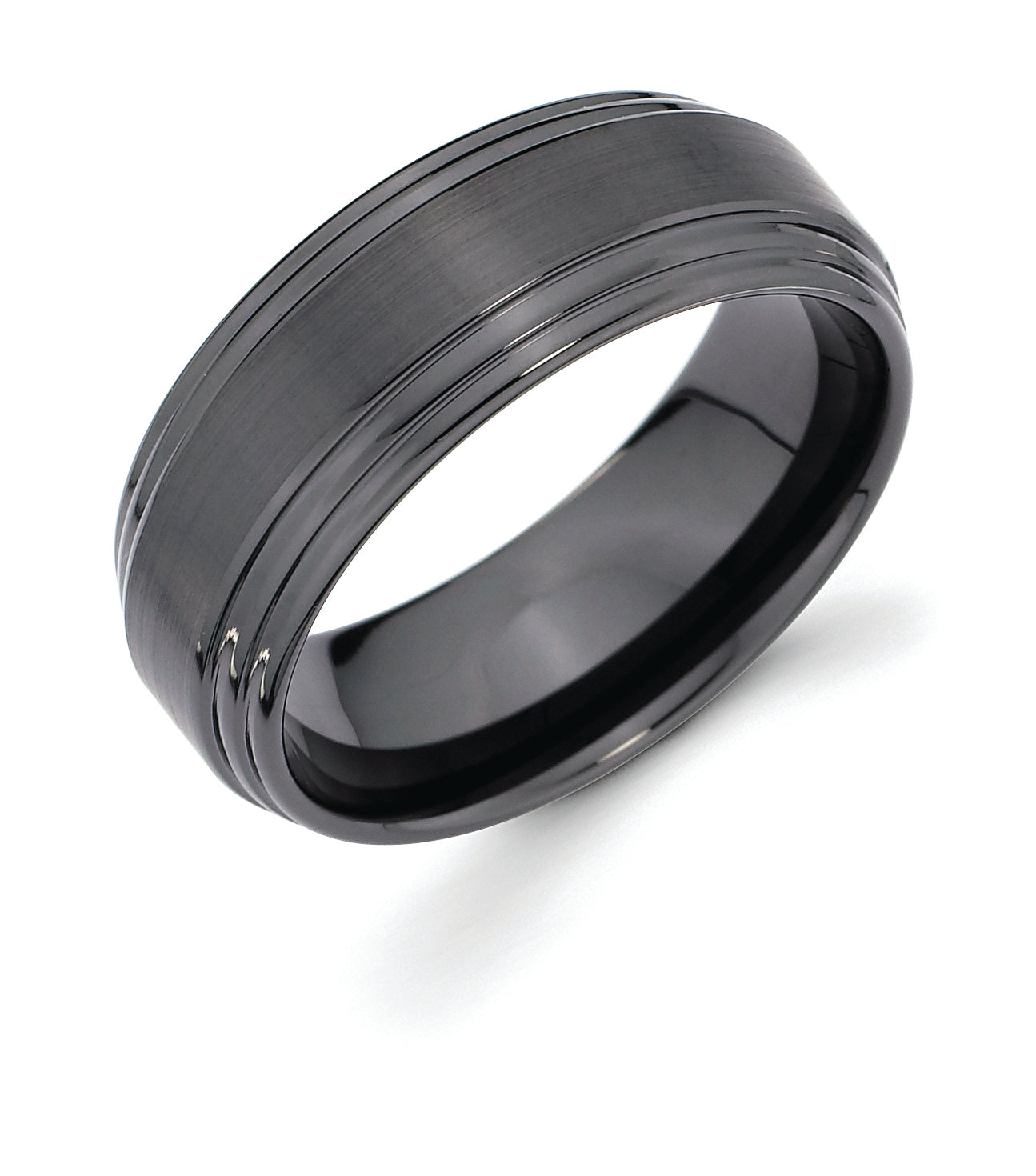 8mm Ceramic Band with Double Raised Center