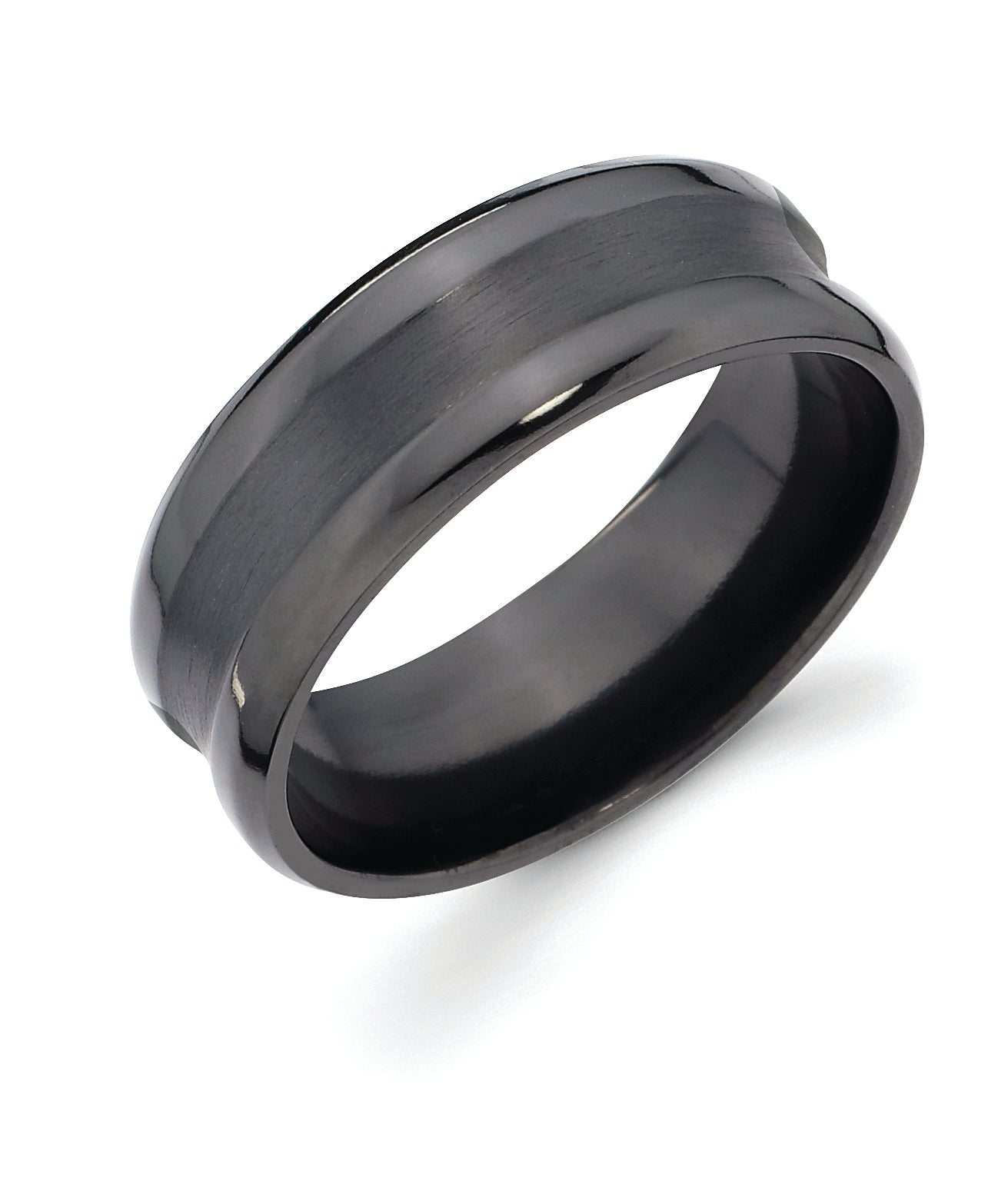 8mm Ceramic Band with Center Channel Accent