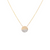 14K Gold Satin Half Circle Necklace