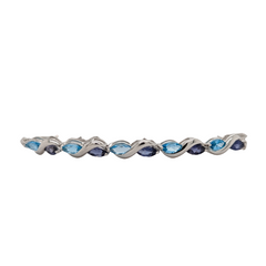 Sterling Silver Iolite & Blue Topaz Bracelet