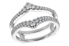 14K White Gold Ladies Wedding Ring Diamond Enhancer